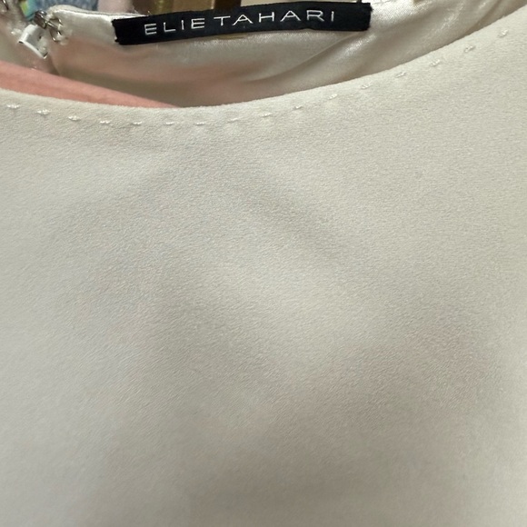 Elie tahari shift dress sheer silk sleeves - Picture 2 of 4